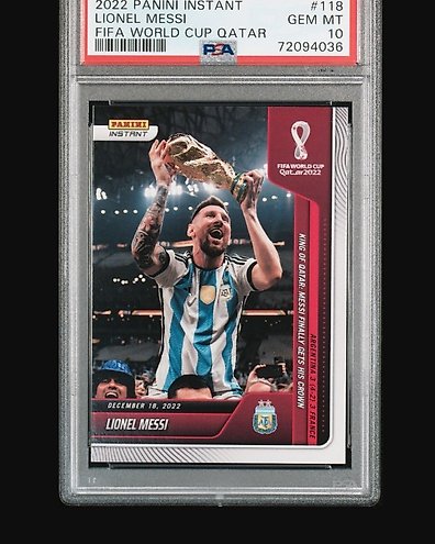 2022 Panini Instant World Cup Lionel Messi #118 PSA 10