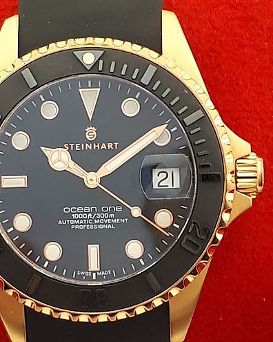 Steinhart Ocean One 300m Diver Pink Gold Plated Automatic Ref 103