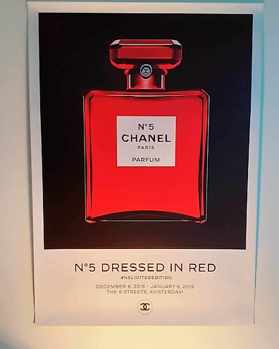 Chanel no 5 dressed in red sales