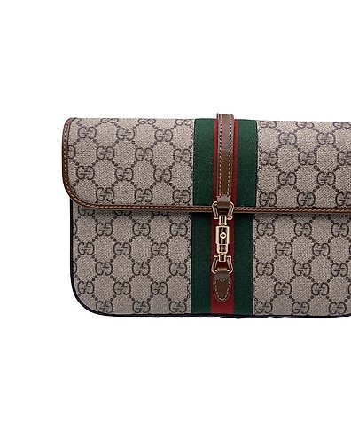 Gucci GG Supreme Canvas Leather Jackie 1961 Belt Bag 95 38