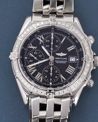 Breitling Crosswind Chronograph Diamond Bezel A13355 Men