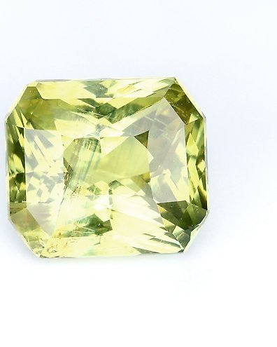1 pcs GIA Certified Unheated Greenish Yellow Sapphire 3.53