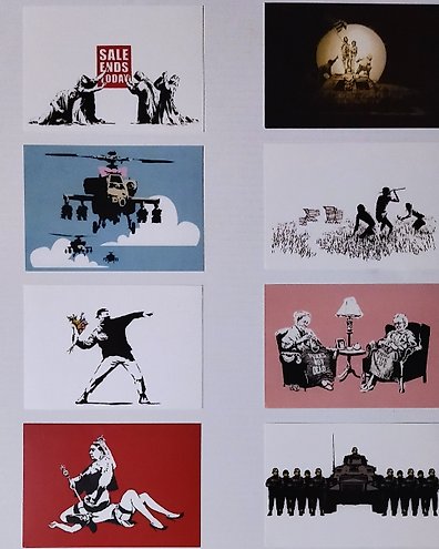 Ukraine - Banksy ПТН ПНХ! (FCK PTN!) - Lot d'un carnet de 6 timbres +  enveloppe + carte postale EDITION - Catawiki