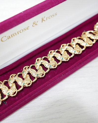 Camrose Kross JBK Jackie Kennedy Charm Bracelet Gold