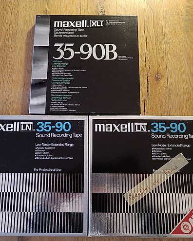2 Used Maxell 10.5 35-180 10.5 Reel Tape, Nice Condition 35-180 1990s