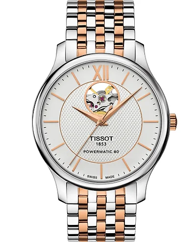 Tissot Tradition Powermatic 80 Open Heart Two Tone Brand New T0639072203801 Men 2011 present auction online Catawiki