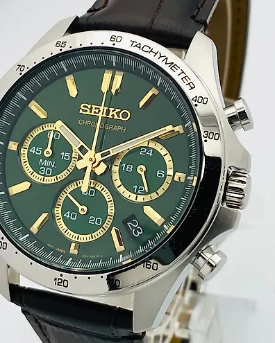 Seiko chronograph 100m green cheap