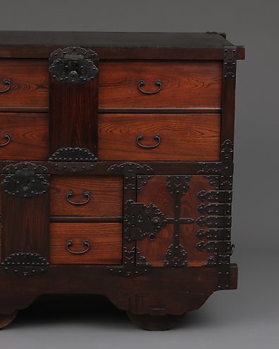 Japanese Kuruma-Dansu Wheeled Chest - Meiji Period