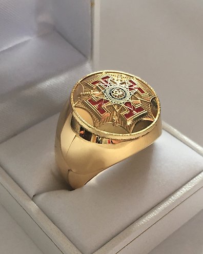 Bague d honneur supreme du 33e degre maconnique plaquee or 24 carats Bague Catawiki