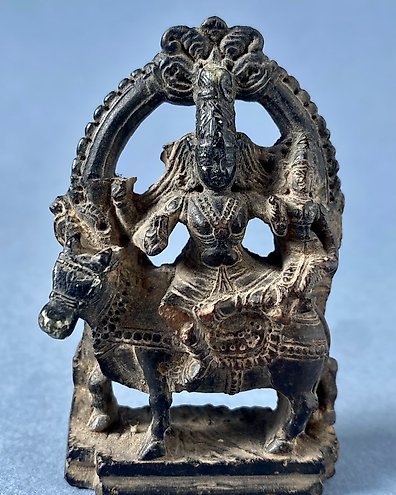 Indian Chariot Carving of Shiva Riding a Nandi - 18thC Indian Chariot Carving of Shiva Riding a Nandi - 18thC