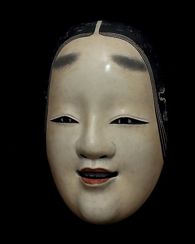 Wooden Noh Mask　木製能面 High Quality Japan Wooden Noh Mask of Magogiro 能面 孫次郎