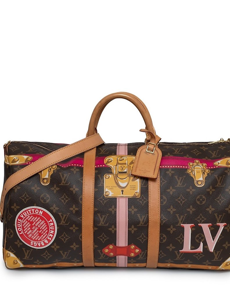 Louis Vuitton Travel Bag Takashi Murakami Keepall Bandouliere Monogram