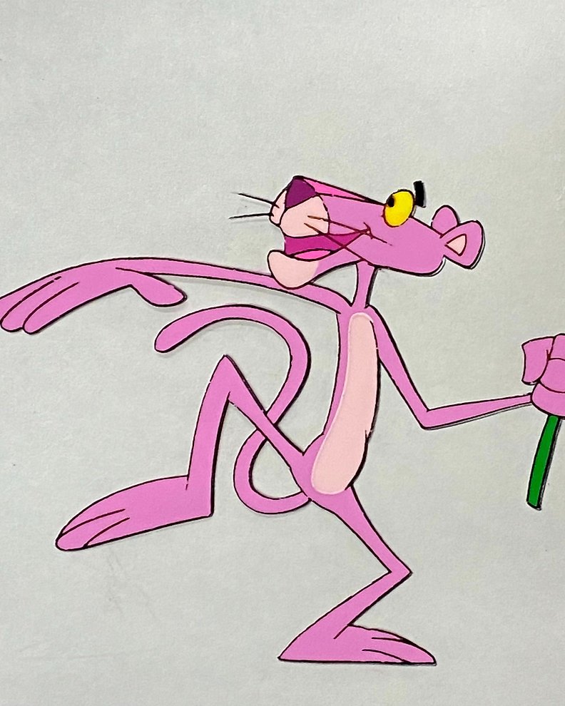 Friz Freleng Pink Panther Original Production Drawing from Olympinks 1980