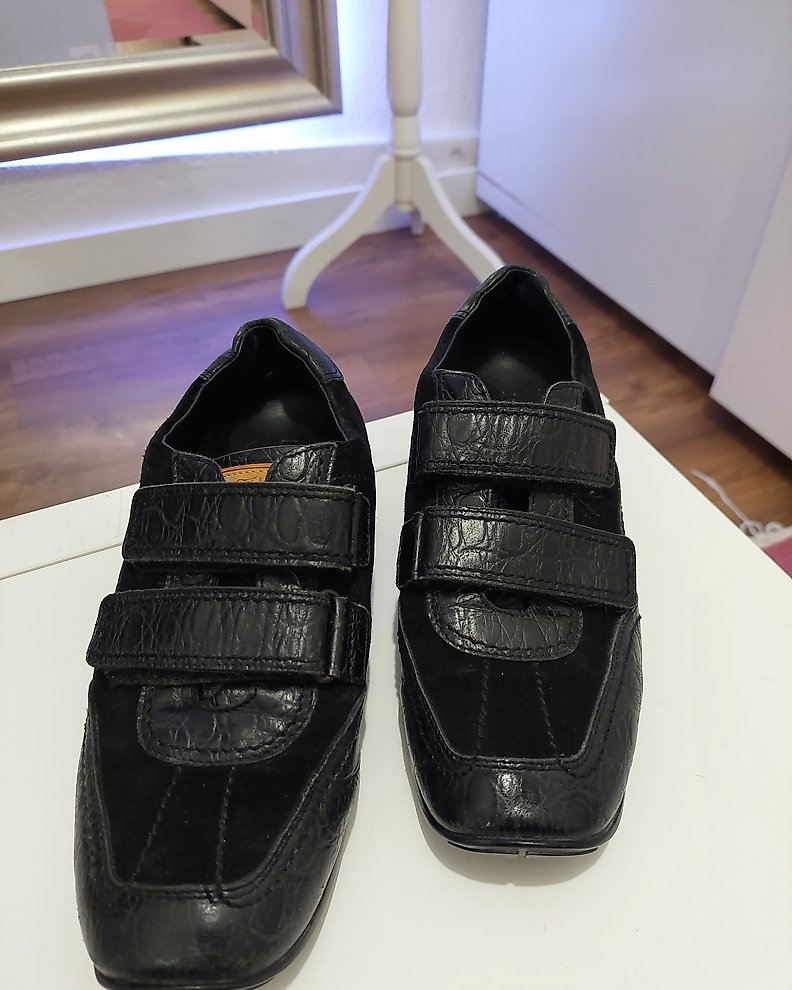 Louis Vuitton Black Leather, Canvas Beaubourg Platform Derby Size
