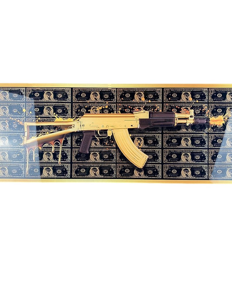 AmsterdamArts - Louis Vuitton x AK47 Black & Chrome gold / CoinsTree