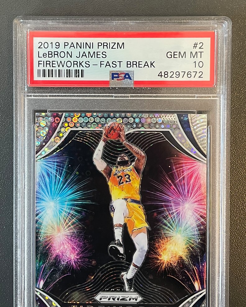 2019 Panini Prizm #2 LeBron James - Fireworks - Fast Break Prizm