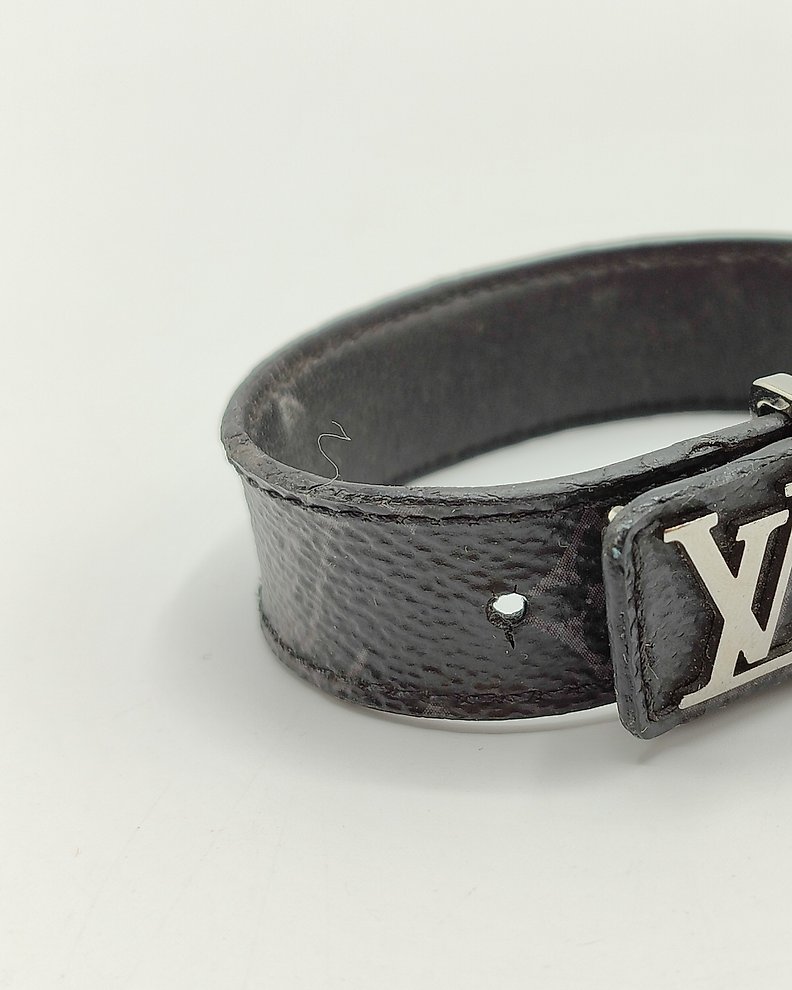 Louis Vuitton LV Slim Bracelet Monogram Eclipse Black in Coated