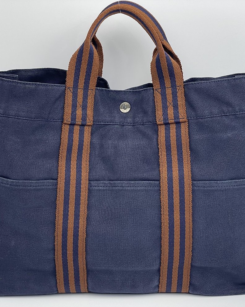 Hermès - Rare sac Collector vintage Trapézoïdal en toile - Catawiki