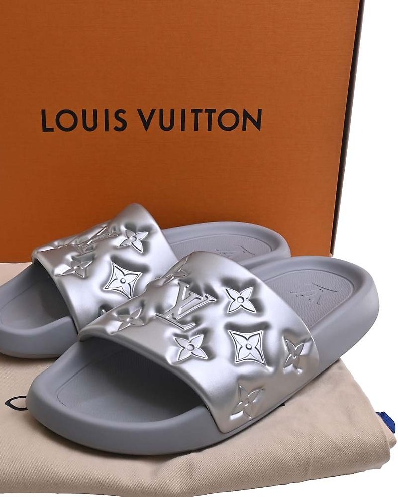 Louis Vuitton Waterfront Mule Black Monogram Slides - Size 41