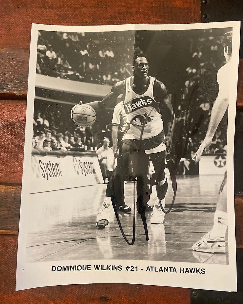 Dominique Wilkins Autographed Atlanta Hawks Black Custom