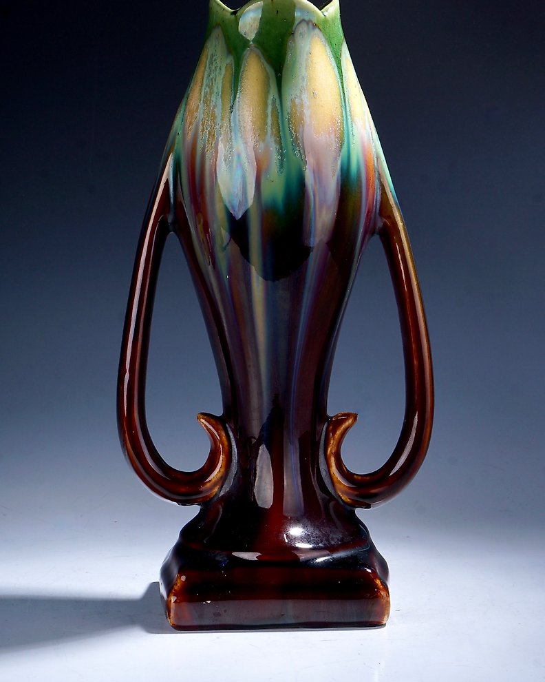 Faienceries De Thulin - Large Art Deco Ear Vase With - Catawiki