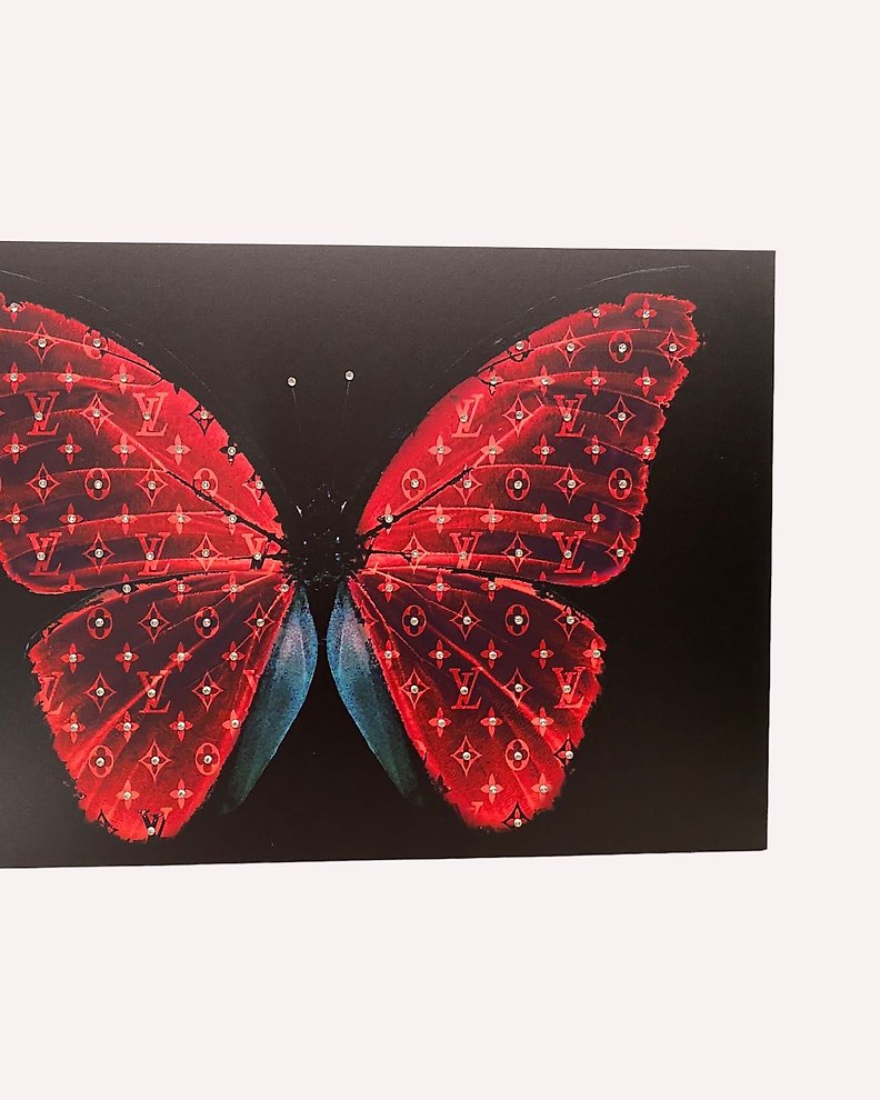 AmsterdamArts - Louis vuitton 3D butterfly mix wall art - Catawiki