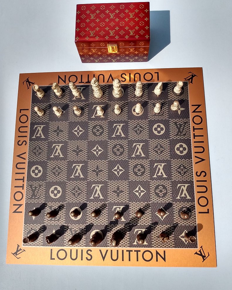 Brother X (1969) - Louis Vuitton faux leather framed - Catawiki