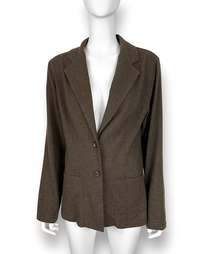 Louis Vuitton - Authenticated Jacket - Wool Grey Plain for Women, Very Good Condition