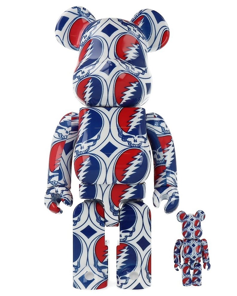 Medicom Toy Be@rbrick - Grateful Dead (Steal Your Face) 400% & 100