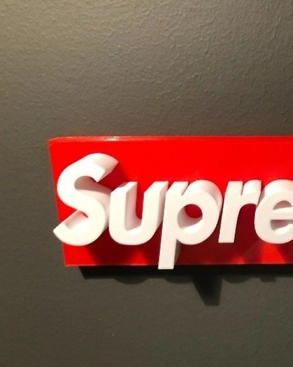 SUPREME logo 3D Sign Plastic Catawiki