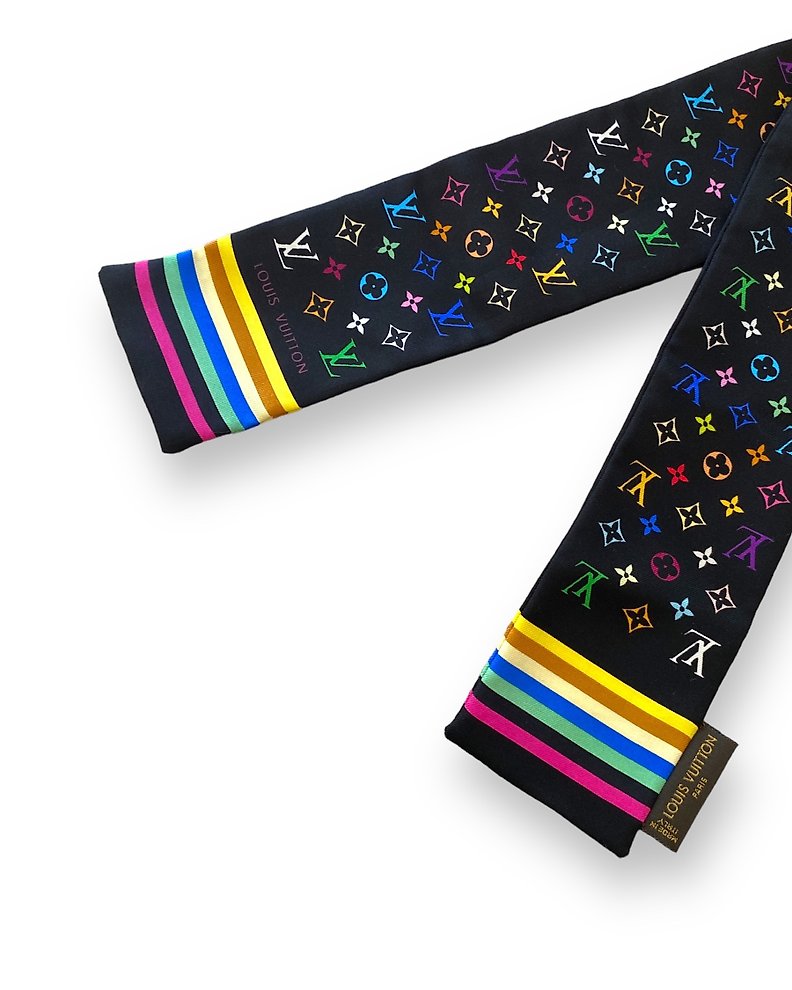 monogram multicolor silk