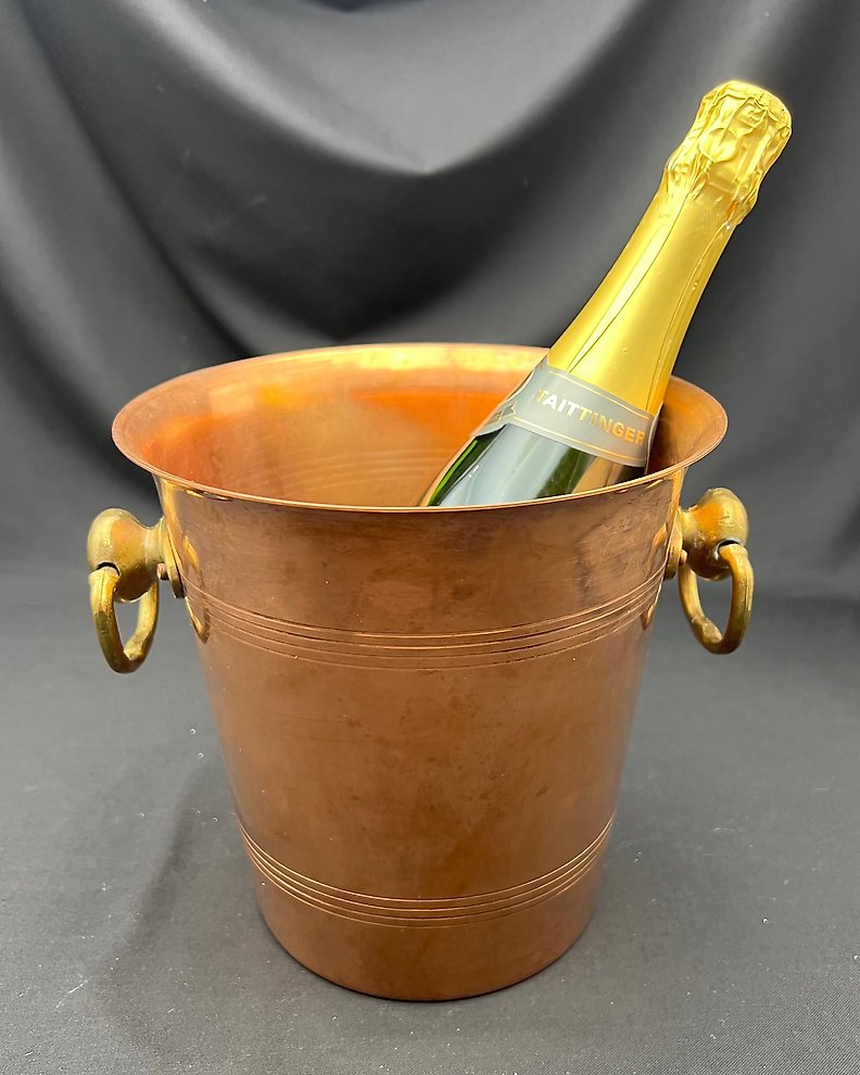 Antique French MOET & CHANDON Champagne Ice Bucket Copper 