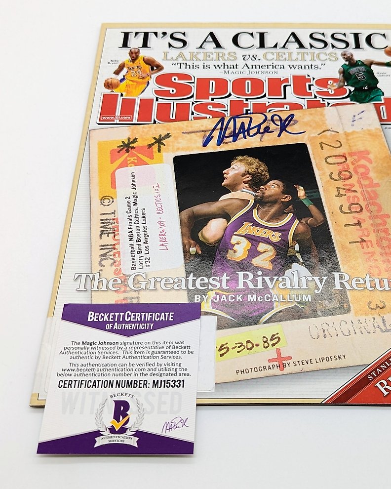 Los Angeles Lakers Magic Johnson, 1984 Nba Finals Sports Illustrated Cover  Canvas Print