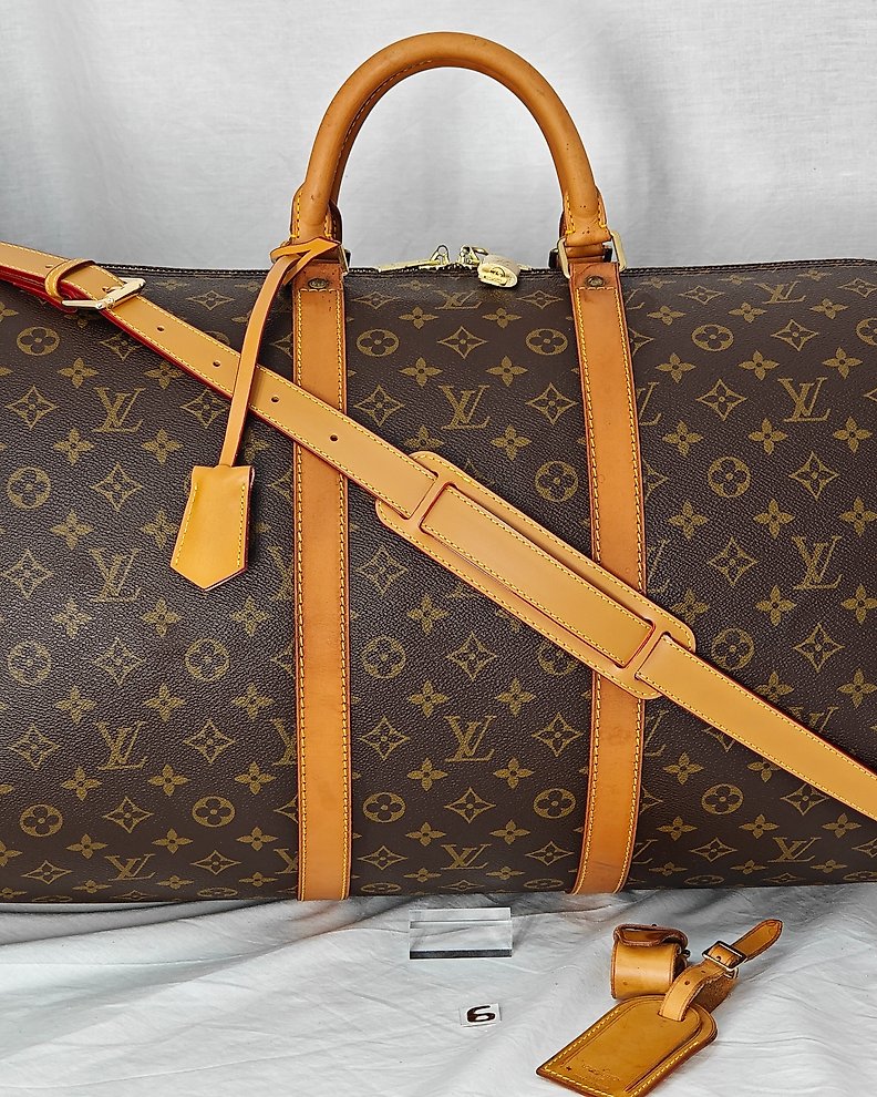 Louis Vuitton Keepall 55 Bandouliere Damier Azur Travel Bag