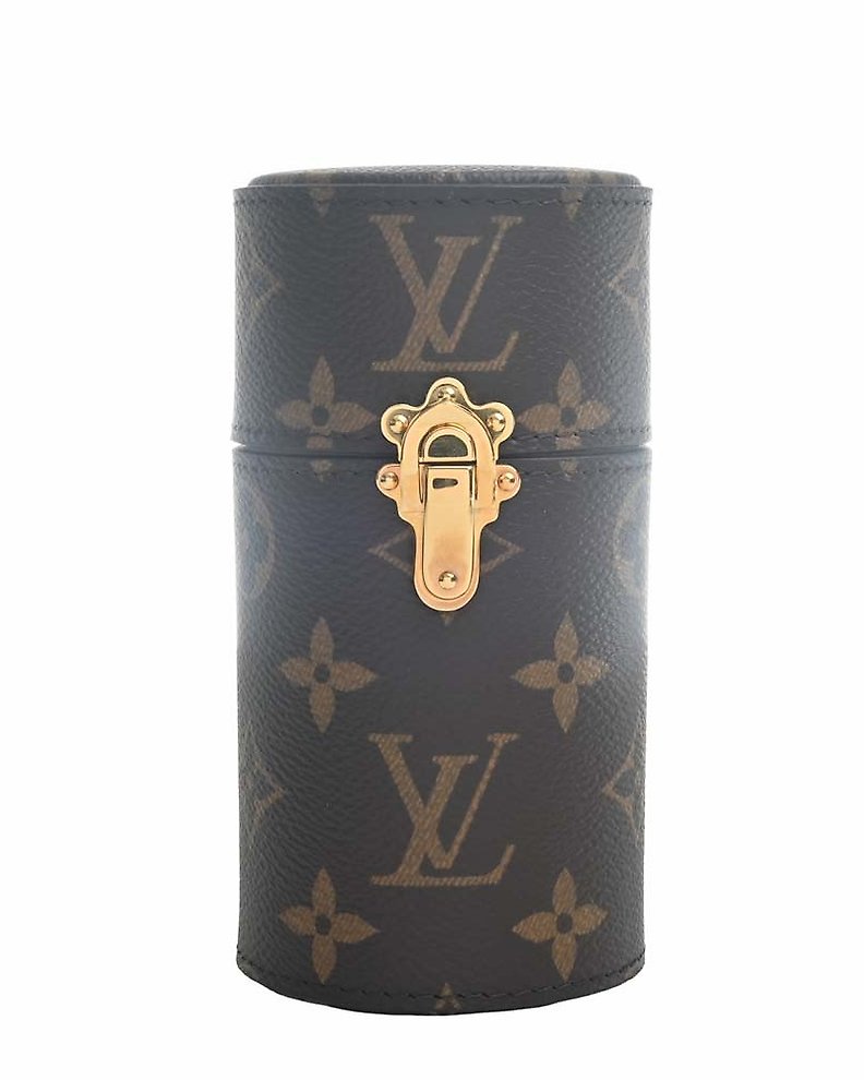 Louis Vuitton Cat Earphone Case Monogram Canvas and Leather Black, Brown F/S