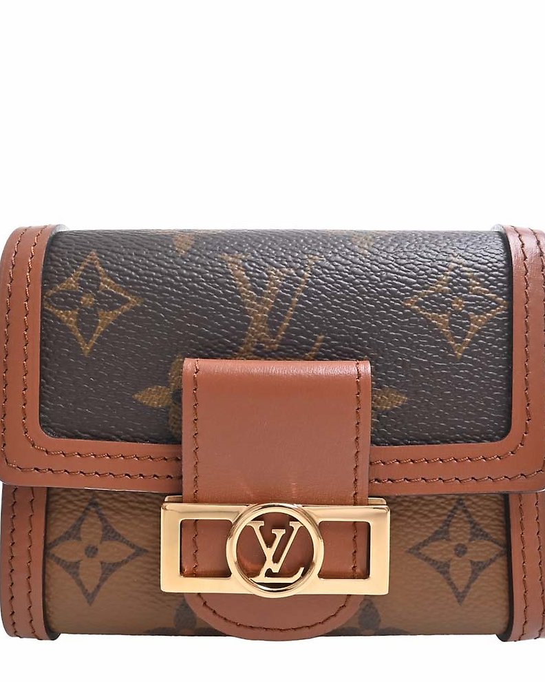 Auth Louis Vuitton Monogram Portefeuille Flore Compact Wallet