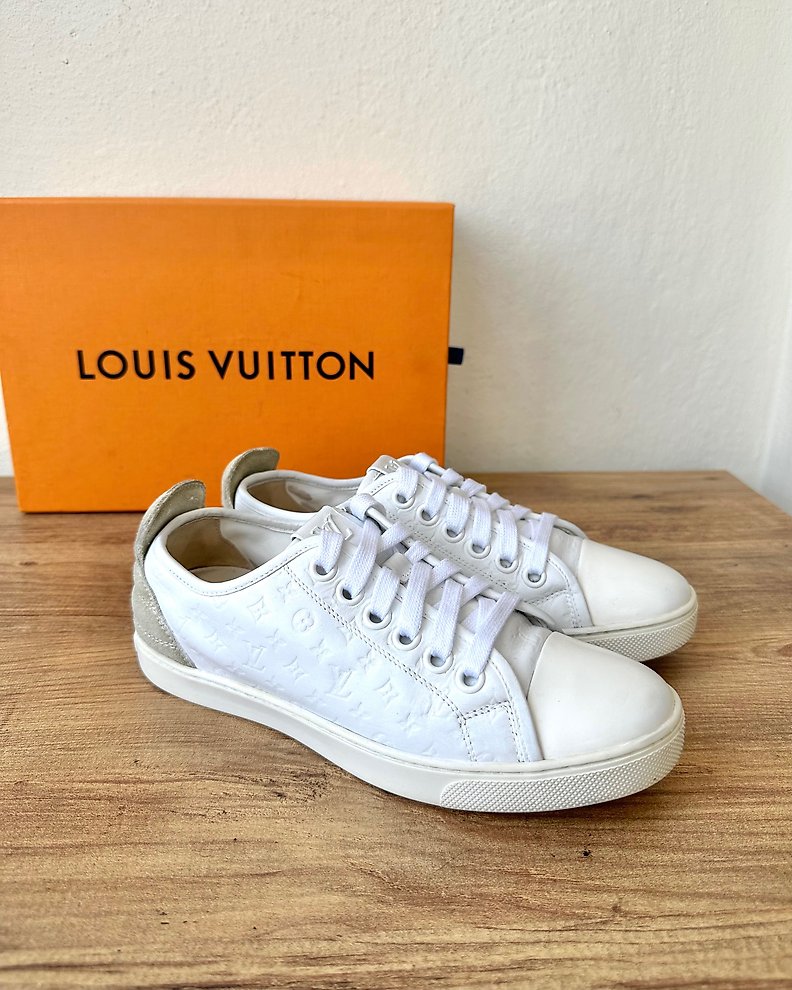 Louis Vuitton Monogram Run Away Sneaker, White, 36.5