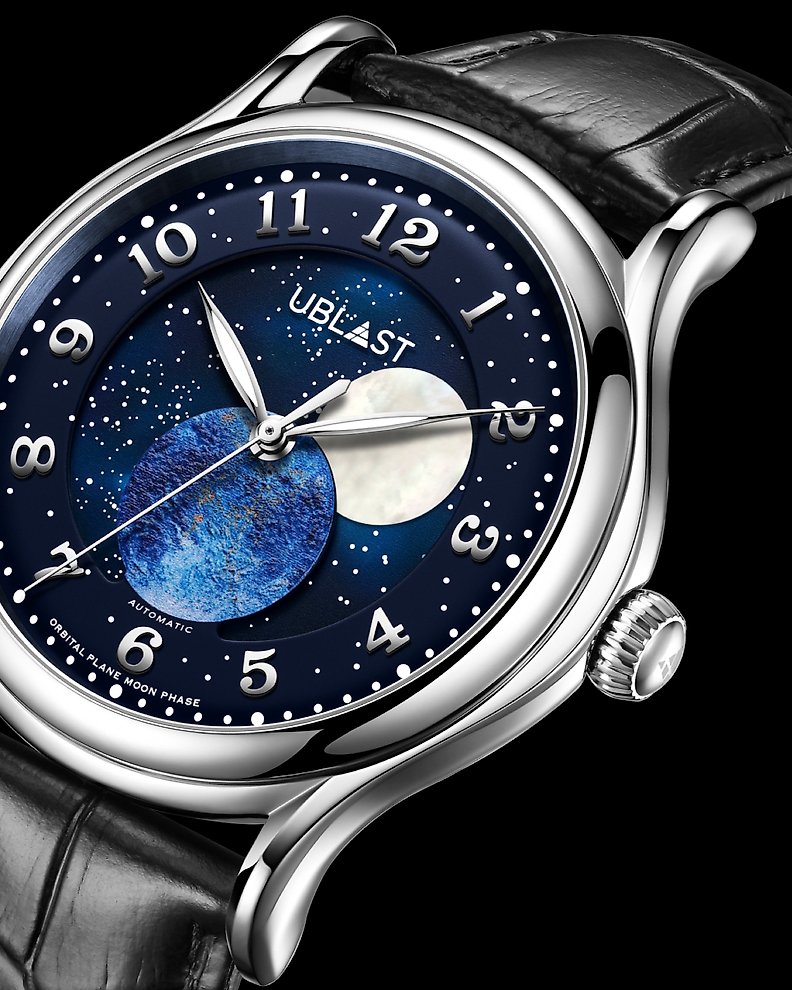 Ublast Orbital Plane Automatic Moon Phase REF.UBORPL42GDBK Limited Edition Watch Winder Men New Catawiki