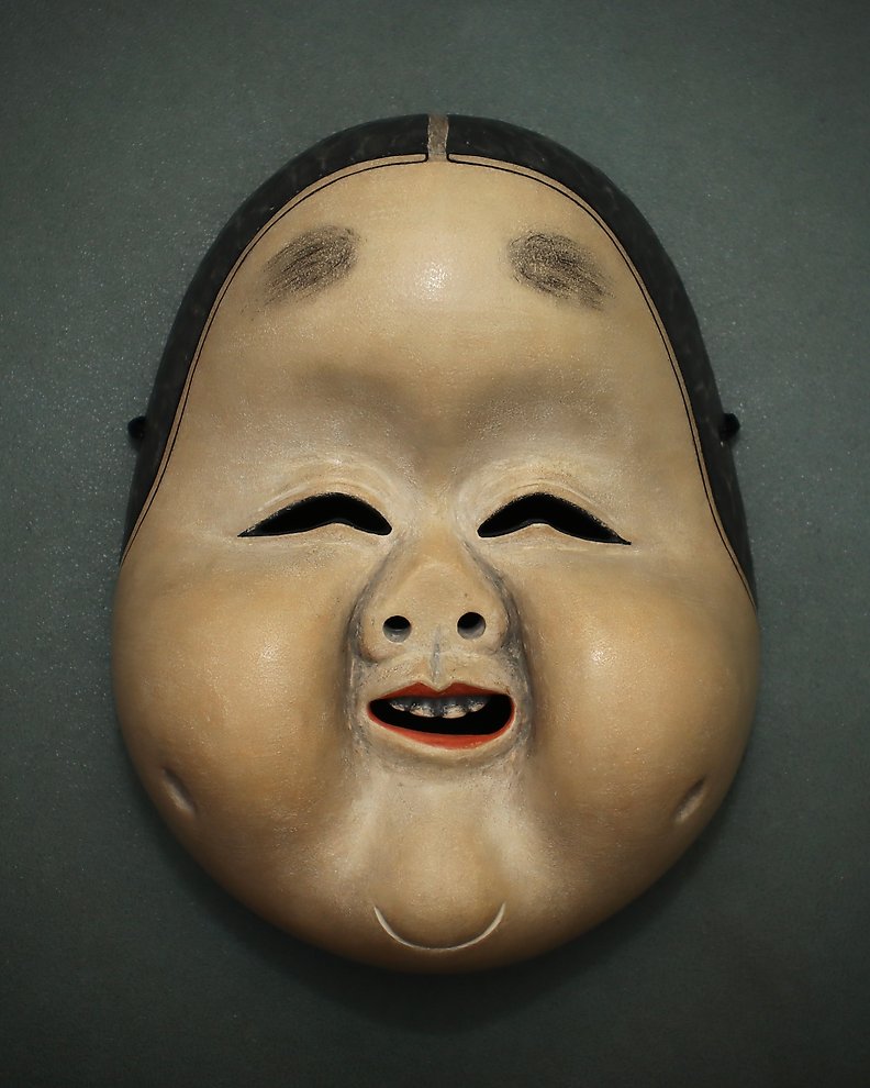 木彫り能面乙御前