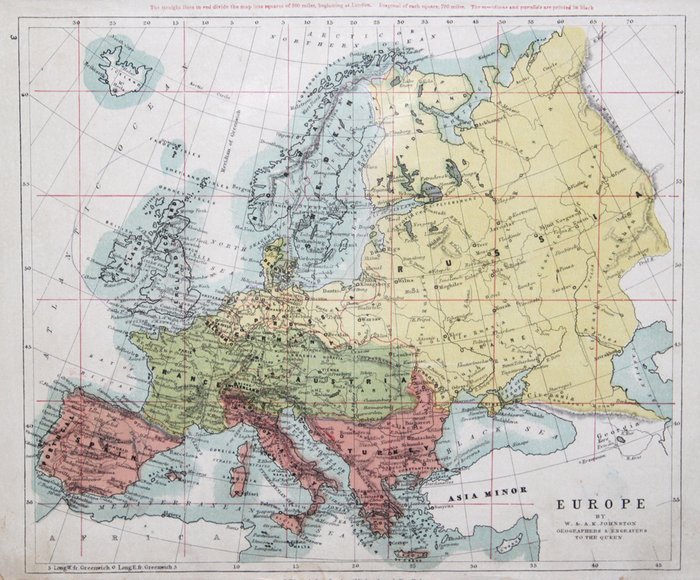 Карта Мира 1850 Года