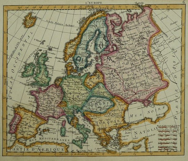 Карта европы 1806 год