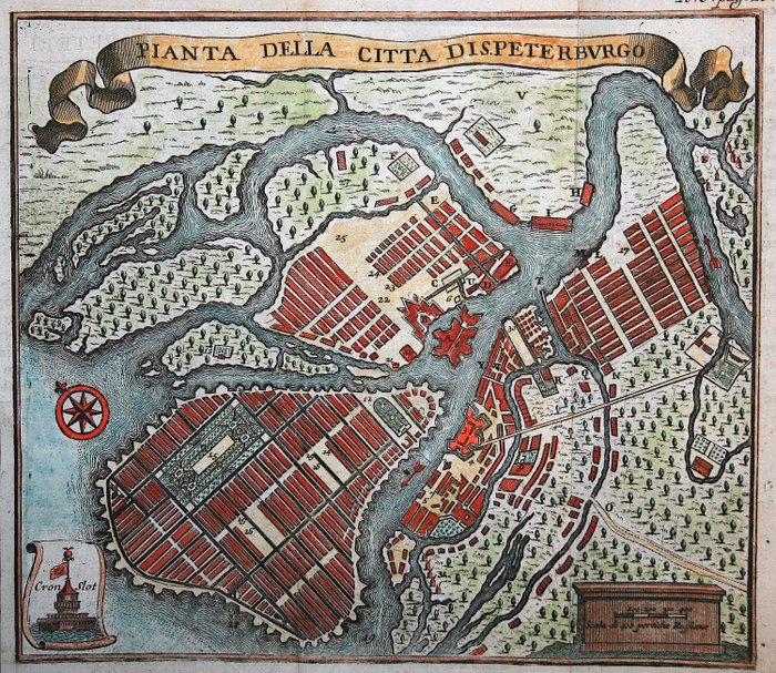 Старая карта санкт петербурга 1760