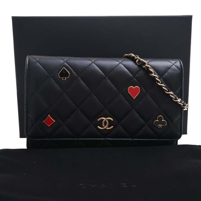 Chanel Red Ultimate Stitch Mini Flap Wallet On Chain Leather ref