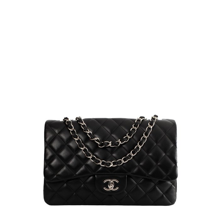 Chanel Jumbo Classic Single Flap Evening Star Patent Quilted