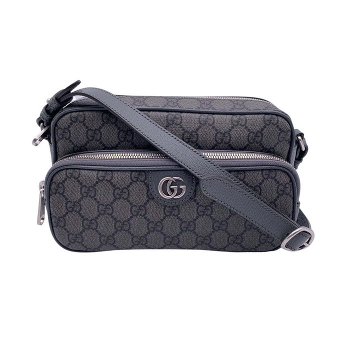 Gucci Ophidia Handbag Small GG Supreme Beige/Ebony in Canvas/Leather with  Gold-tone - US