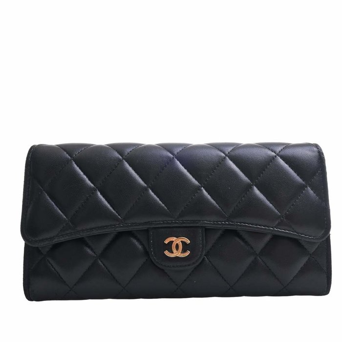 Buy Chanel Pre-loved CHANEL boy chanel compact wallet Caviar skin gray gold  hardware 2023 Online