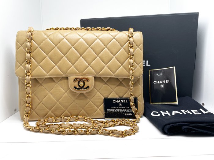 Beige Chanel Bags for Sale