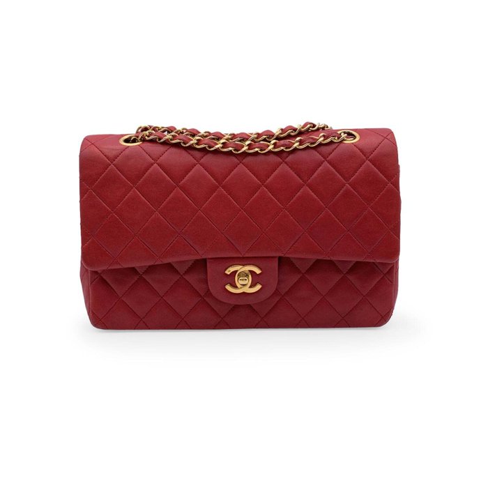 Chanel - Vintage Red Quilted Timeless Classic 2.55 25 cm Shoulder bag -  Catawiki