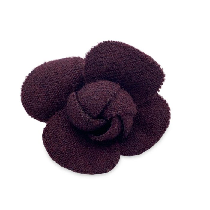 Chanel - Vintage Brown Fabric Camellia Camelia Brooch - - Catawiki