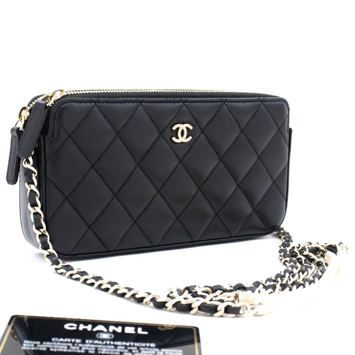 CHANEL Caviar Wallet On Chain WOC Black Shoulder Bag Crossbody Leather  ref.707053 - Joli Closet